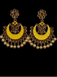 Reverse Ad Earrings With Meenakari Work